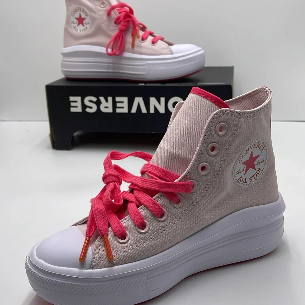 Converse WMNS CTAS MOVE HI BARELY ROSE/STRAWBERRY JAM A00865C Platforms Sneakers